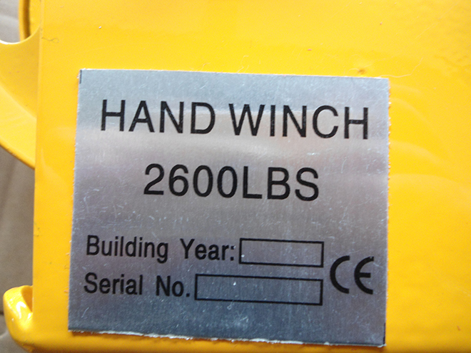 2600LBS手動(dòng)絞盤--河北東圣吊索具制造有限公司--小型攪拌機(jī)|石材夾具|液壓堆高車|手動(dòng)叉車 2600LBS手動(dòng)絞盤--河北東圣吊索具制造有限公司--小型攪拌機(jī)|石材夾具|液壓堆高車|手動(dòng)叉車