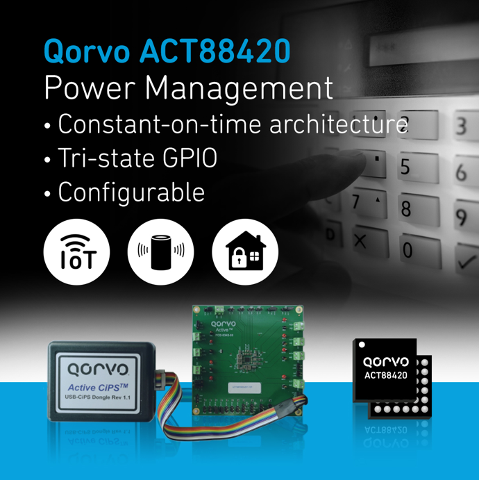 Qorvo宣布推出緊湊型PMIC——ACT88420，為物聯(lián)網(wǎng)應(yīng)用和空間受限設(shè)計(jì)提供服務(wù)