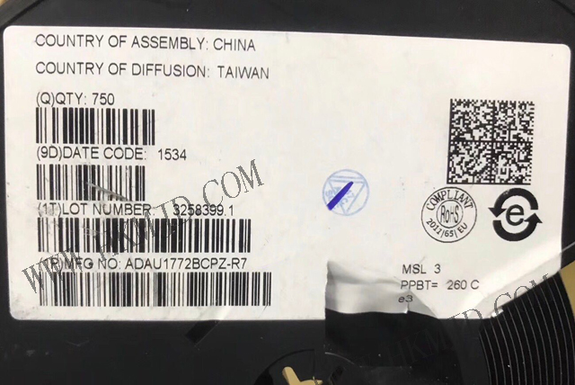 ADAU1772BCPZ 一款具有四個輸入和兩個輸出的編解碼器，內(nèi)置數(shù)字處理引擎