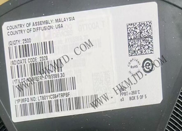 ADI LT6011CS8 雙通道 135μA 軌至軌輸出精密運(yùn)算放大器