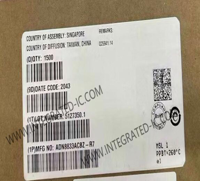 [供應原裝] ADI ADN8833ACBZ 1A，熱電冷卻器(TEC)驅動器