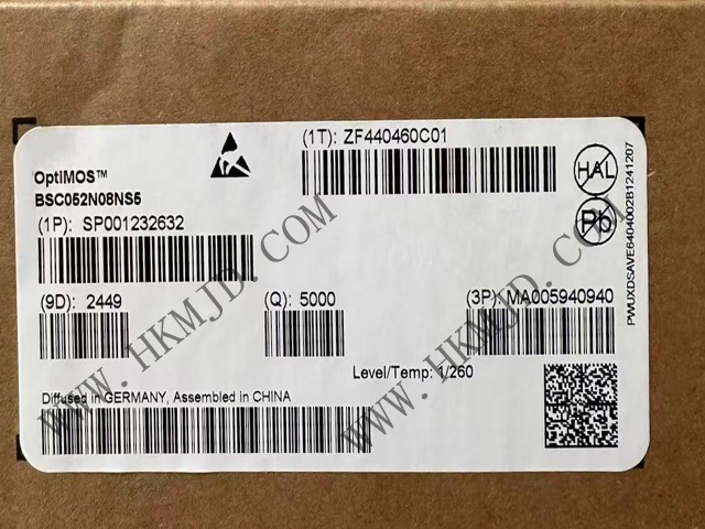 N溝道功率MOSFET BSC052N08NS5 OptiMOS? 5 80V 功率MOSFET，適用于電信應(yīng)用