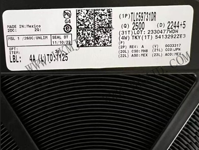 TI TLC59731DR 3通道8位PWM LED驅(qū)動(dòng)器，支持單線接口